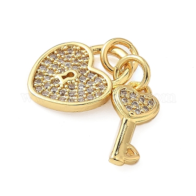 Латунные микро проложить кубического циркония подвески KK-H076-01G-1