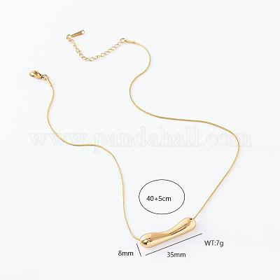 3 шт. европейские ожерелья из нержавеющей стали с подвеской в виде баклажана для женщин EI4889-2-1