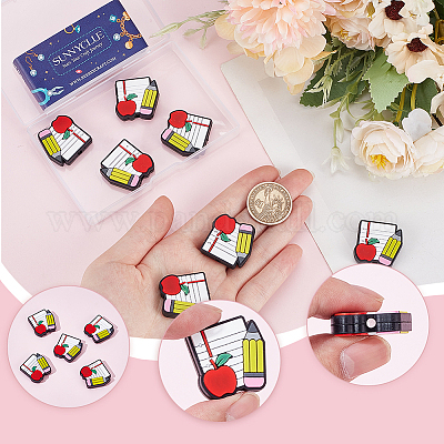 12 шт. Фокусные бусины из пищевого силикона ко Дню учителя SIL-SC0001-82-1