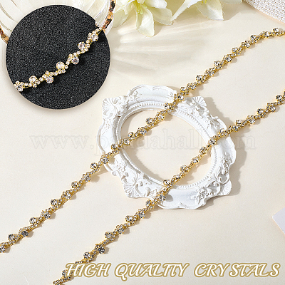 S-образные стеклянные стразы и железные цепочки-чашки DIY-WH20032-25G-01-1