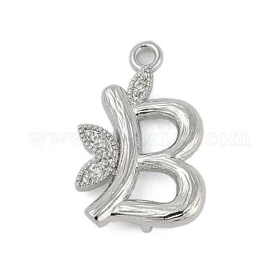 Латунные хрустальные стразы буквы звенья соединительные подвески&nbsp;KK-S395-06P-B-1