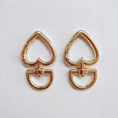 Поворотные застежки из сплава сердца X-PURS-PW0001-423LG-1