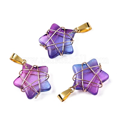 Подвески lampwork GLAA-T023-06J-1