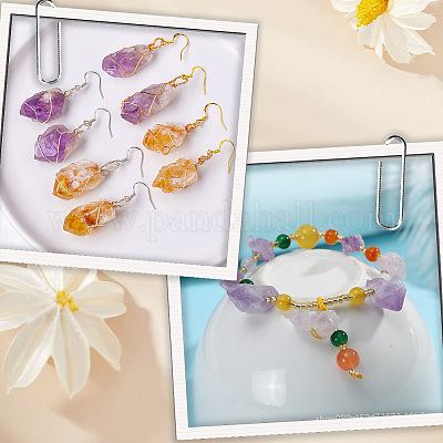 1 нить гальванизированных бусин из натурального кварца G-PA0001-18D-1