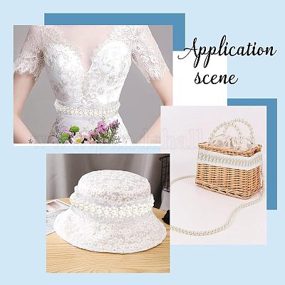 Ткань с лентой из пластиковых бусин OCOR-FG0001-29-1