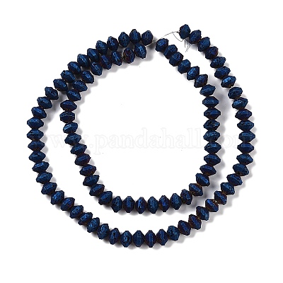 Гальванические бусины из натуральной лавы G-A234-F02-01C-1