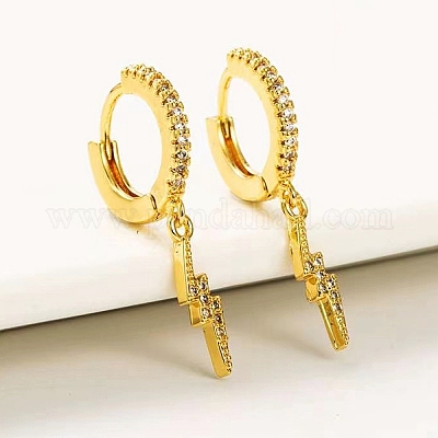 Серьги-гвоздики с молниями из стерлингового серебра s925 с цирконом OB5526-19-1