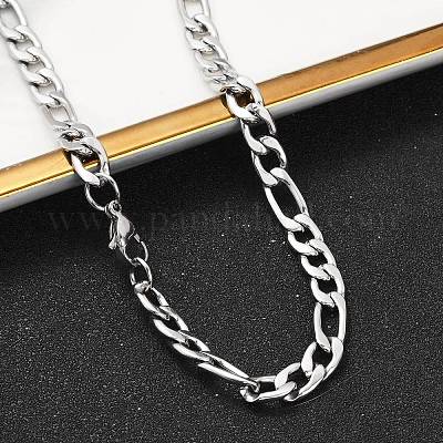 Модные ожерелья-цепочки Figaro из нержавеющей стали 304 STAS-A028-N017P-1