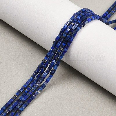 Нитки бусины из натурального ляписа-лазури G-K399-B09-01-1