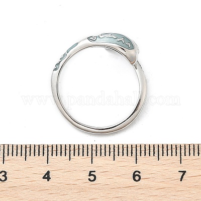 Латунные кольца-манжеты с кубическим цирконием для женщин RJEW-S401-01P-1