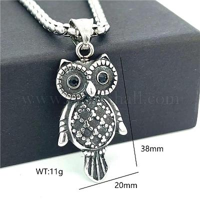 Ожерелья в стиле панк из нержавеющей стали с подвеской в виде совы для мужчин VX5192-1