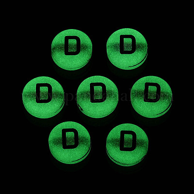 Светящиеся матовые акриловые бусины FACR-T008-02D-1