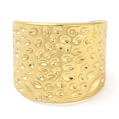 Кольцо-манжета из нержавеющей стали 304 с канавками для женщин RJEW-I098-25G-1