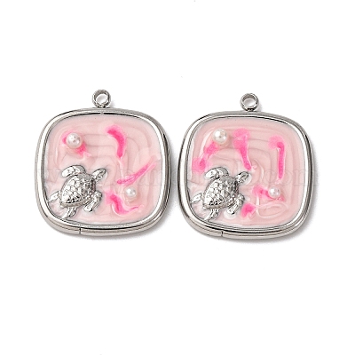 Подвески из нержавеющей стали 304 с эмалью STAS-P406-25C-P-1