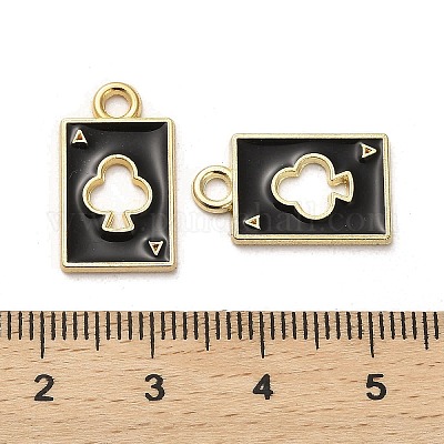 Подвески из эмалевого сплава с покрытием из легкого золота ENAM-R145-07G-02-1