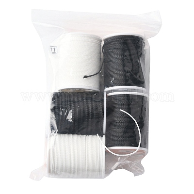 5 рулон круглого вощеного полиэфирного шнура 2 цветов YC-FS0001-01-1