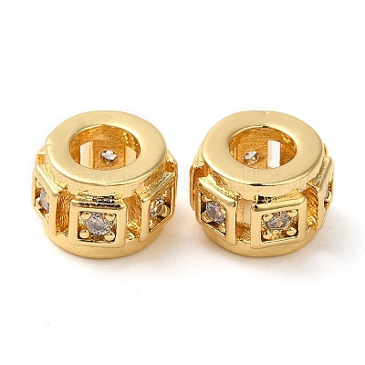 Стойки обшивки латунь кубического циркония бусы KK-Z033-24G-1