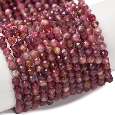 Натуральный красный турмалин бусы нити&nbsp;X-G-A021-01D-01-1