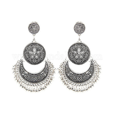 Серьги-люстры из сплава в этническом стиле FS-WGE515C-02-1