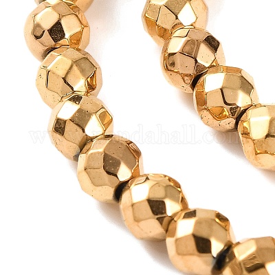 Гальванические нити из синтетических немагнитных гематитовых бусин G-H027-B01-03-1