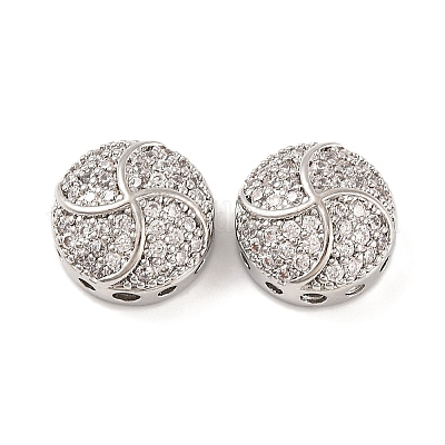 Латунные микропаве из прозрачного кубического циркония KK-S389-26P-1