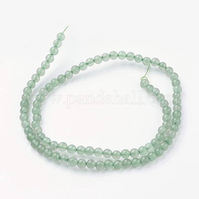 Природные пряди авантюрин зеленый шарик G-G735-63-4mm-1