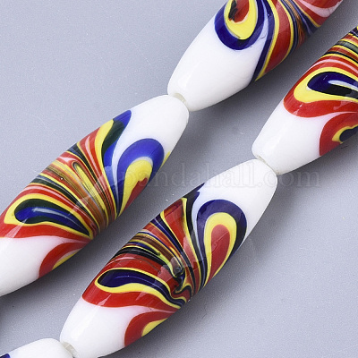 Бусы лэмпворк ручной работы LAMP-T007-01B-1