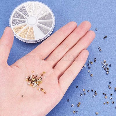 Зажимные бусины из латуни KK-PH0034-68-1