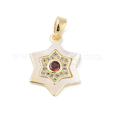 Латунные микро проложить кубического циркония подвески KK-Q030-04B-G-1