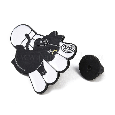 Кот с эмалированными значками для бадминтона JEWB-I052-05EB-02-1