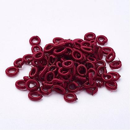 Polyester Weave Beads WOVE-N003-04-1