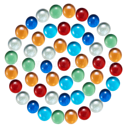 ジュエリーメイキング用gorgecraft72pcsフラットビー玉小石ガラス宝石透明オーシャンブルーディープブルーグリーンオレンジダークレッド花瓶フィラーパーティーテーブルスキャッターウェディング造園水族館装飾クリスタルロックを購入 Pandahall Selected