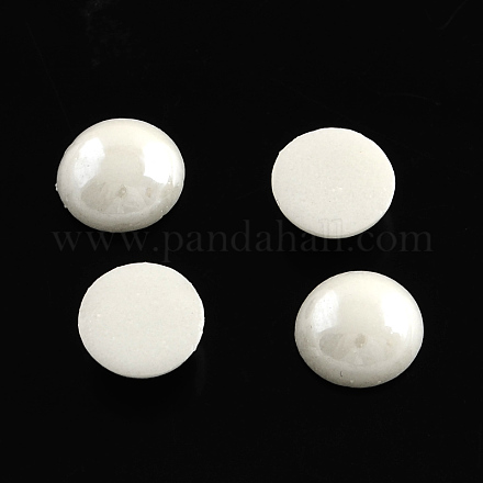 Pearlized Plated Opaque Glass Cabochons PORC-S801-12mm-23-1