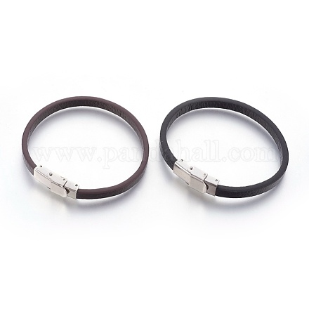 Microfibra pulseras cordón de cuero BJEW-L635-01C-M-1