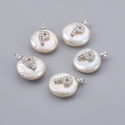 Natural Cultured Freshwater Pearl Pendants PEAR-F008-30P-P-1