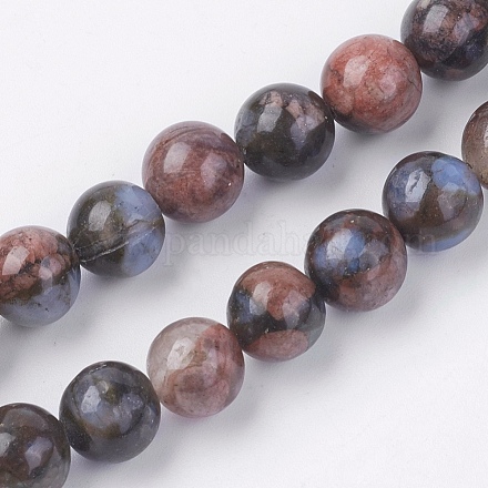 Natural Glaucophane Beads Strands G-F560-8mm-C01-1