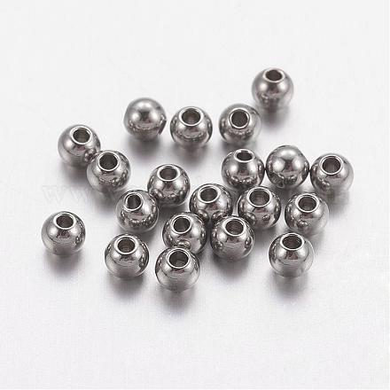 Perles en 201 acier inoxydable STAS-R033-3mm-1