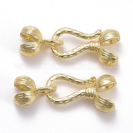 Locking Double Brass Bead Tips KK-Z018-14LG-1