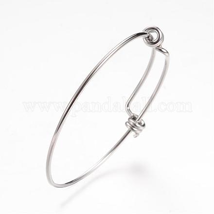 Bracelet extensible réglable en 201 acier inoxydable fabrication de bracelet STAS-T011-09-1