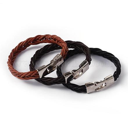 Bracelets de cordon en cuir BJEW-M196-05-1