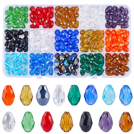 300шт 15 стиля нити стеклянных бусин GLAA-SP0001-20-1