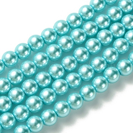 Eco-Friendly Grade A Glass Pearl Beads HY-J002-6mm-HX008-1