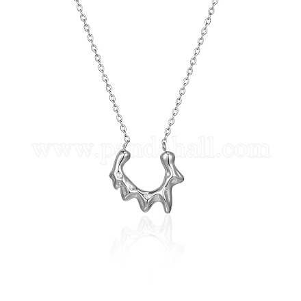 Halskette mit Sonnenanhänger aus Edelstahl und Kabelketten LV0006-2-1