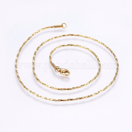 Ожерелья из нержавеющей стали 304 с цепочкой Boston Link NJEW-F221-10G-B-1