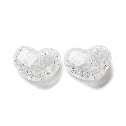 Perles en acrylique transparentes craquelées OACR-L013-014-1
