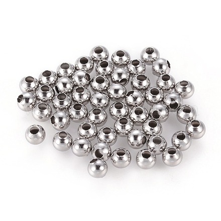 304 perles rondes creuses en acier inoxydable STAS-R032-4mm-1