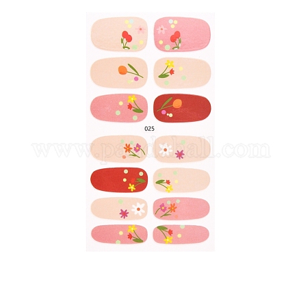 Full Cover Strawberry Flower Nail Stickers MRMJ-T100-025-1