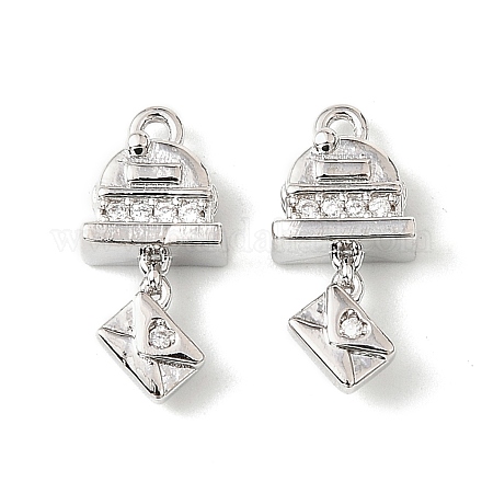 Латунные микро проложить кубического циркония подвески KK-K351-65P-1