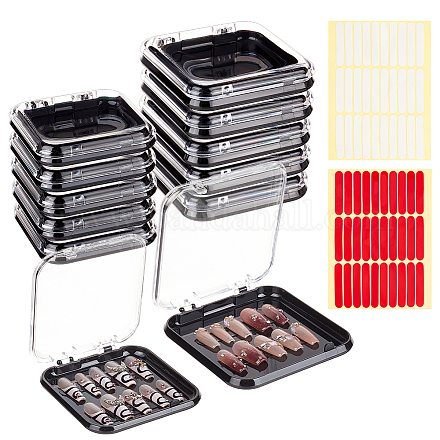 20 шт. прозрачный пластиковый ящик для хранения инструментов для нейл-арта CON-BC0007-03A-1