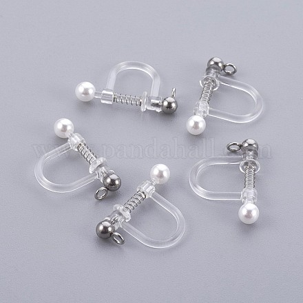 Plastic Clip-on Earring Findings X-STAS-P221-24P-1
